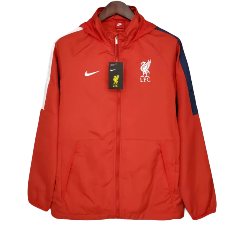 Liverpool Hoodie Windbreaker Jacket 2021/22 - Red - vstockx