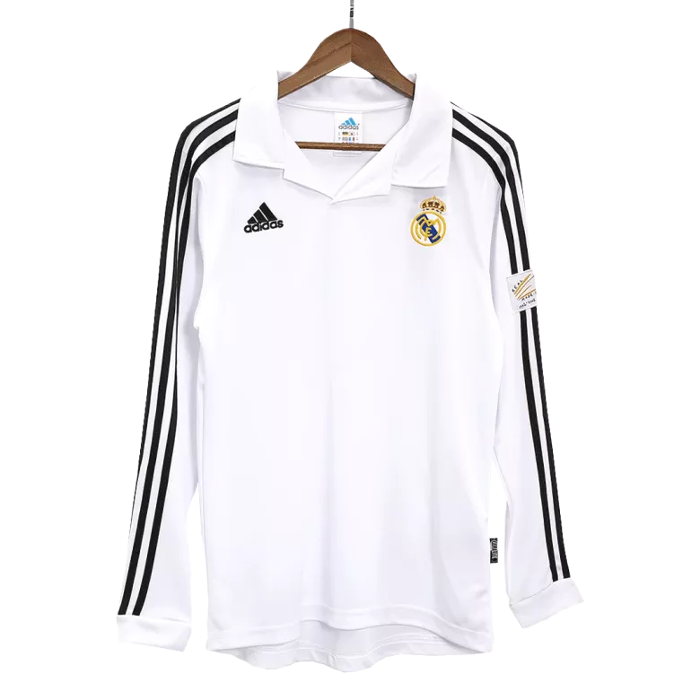 Vintage Soccer Jersey Real Madrid Home Long Sleeve 2001/02 - UCL - vstockx