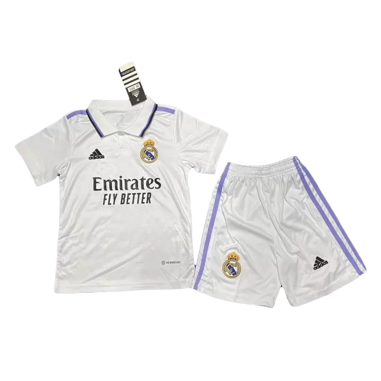 Real Madrid Home Kids Soccer Jerseys Full Kit 2022/23 - vstockx