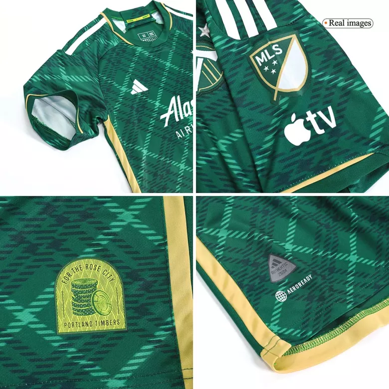 Portland Timbers Home Kids Jerseys Kit 2023 - vstockx