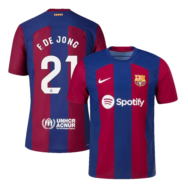 F. DE JONG #21 Barcelona Home Authentic Jersey 2023/24 - vstockx