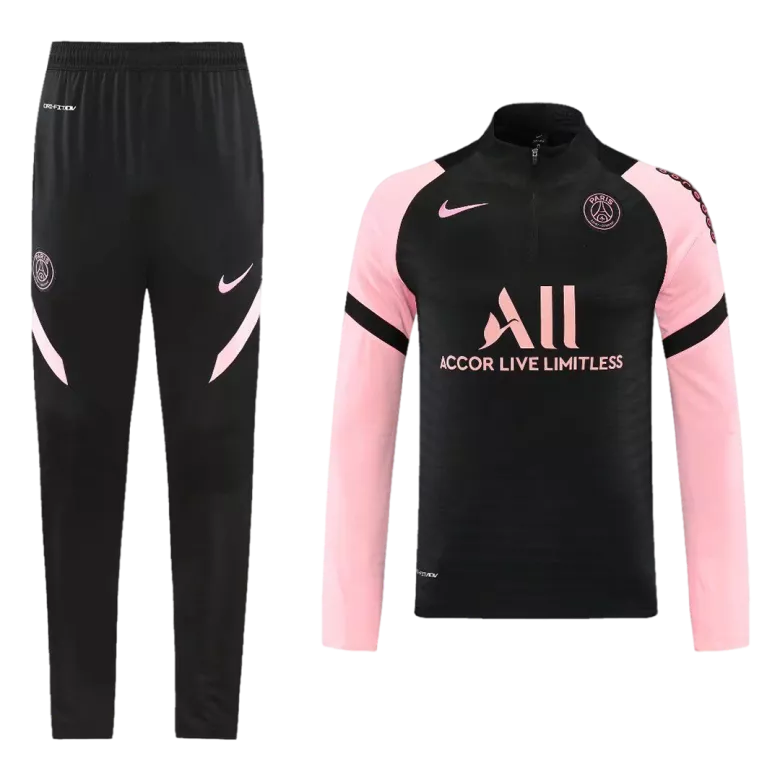 PSG 1/4 Zip Tracksuit 2021/22 Black&Pink - vstockx
