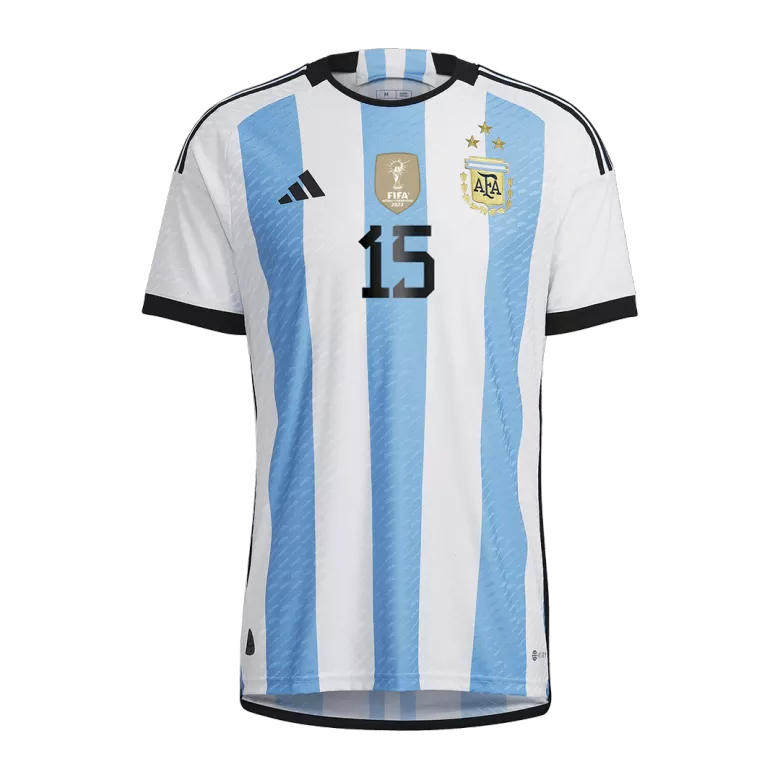 New CORREA #15 Argentina Three Stars Home World Cup 2022 Champion Authentic Jersey - vstockx