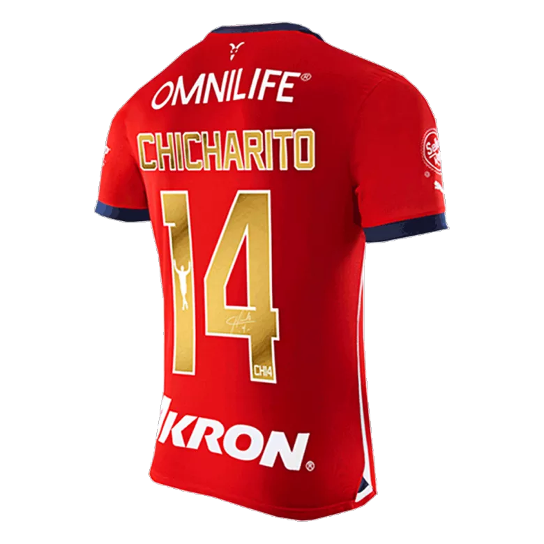 Gold CHICHARITO #14 Chivas Home Soccer Jersey 2023/24 - vstockx