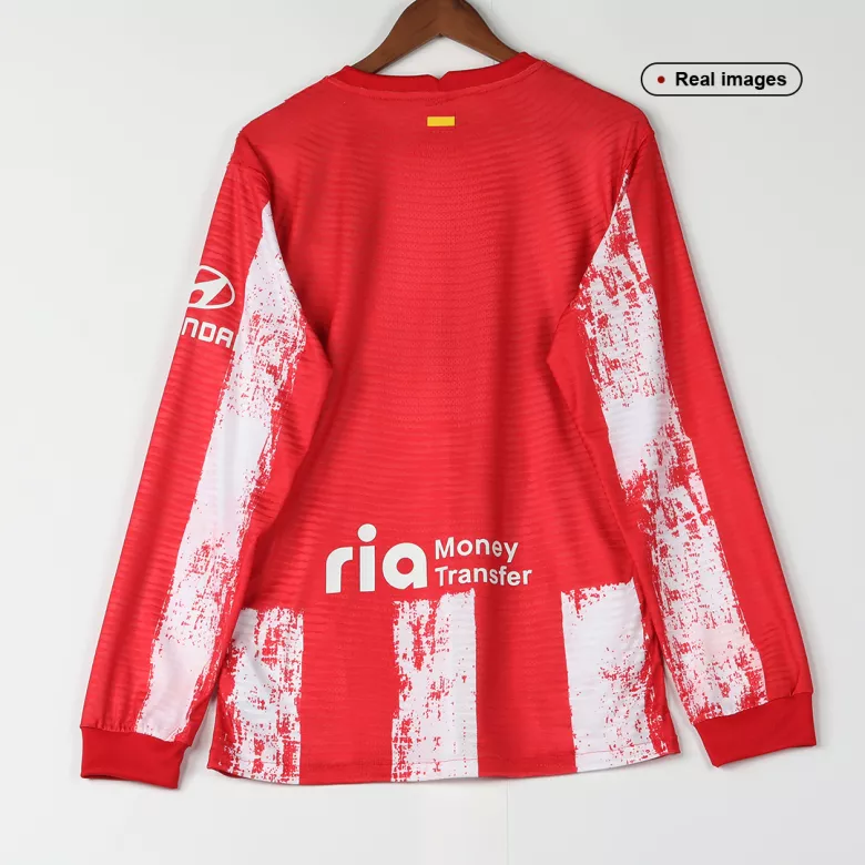 Authentic Atletico Madrid Home Long Sleeve Soccer Jersey 2021/22 - vstockx