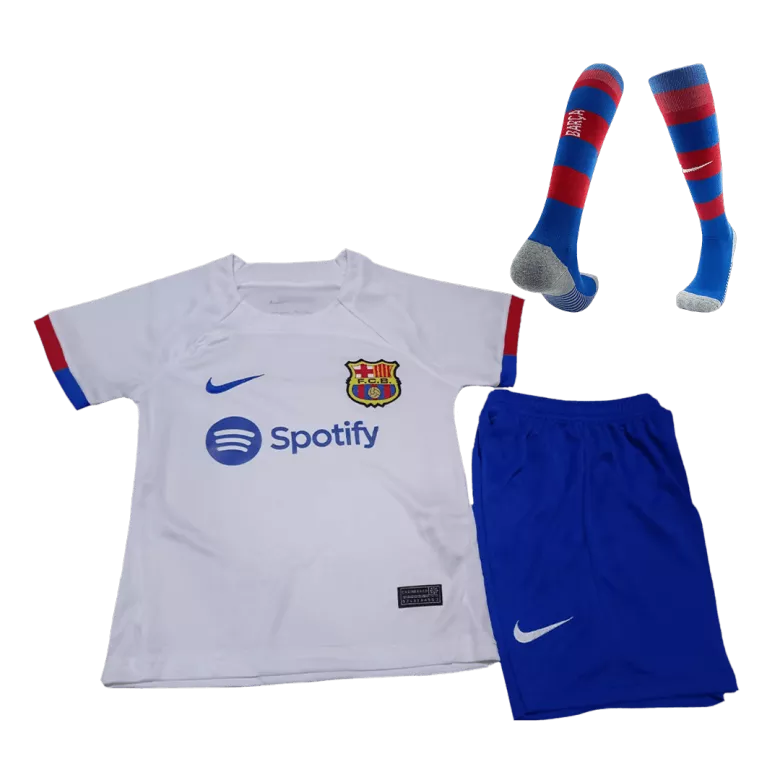Barcelona Away Kids Jerseys Full Kit 2023/24 - vstockx