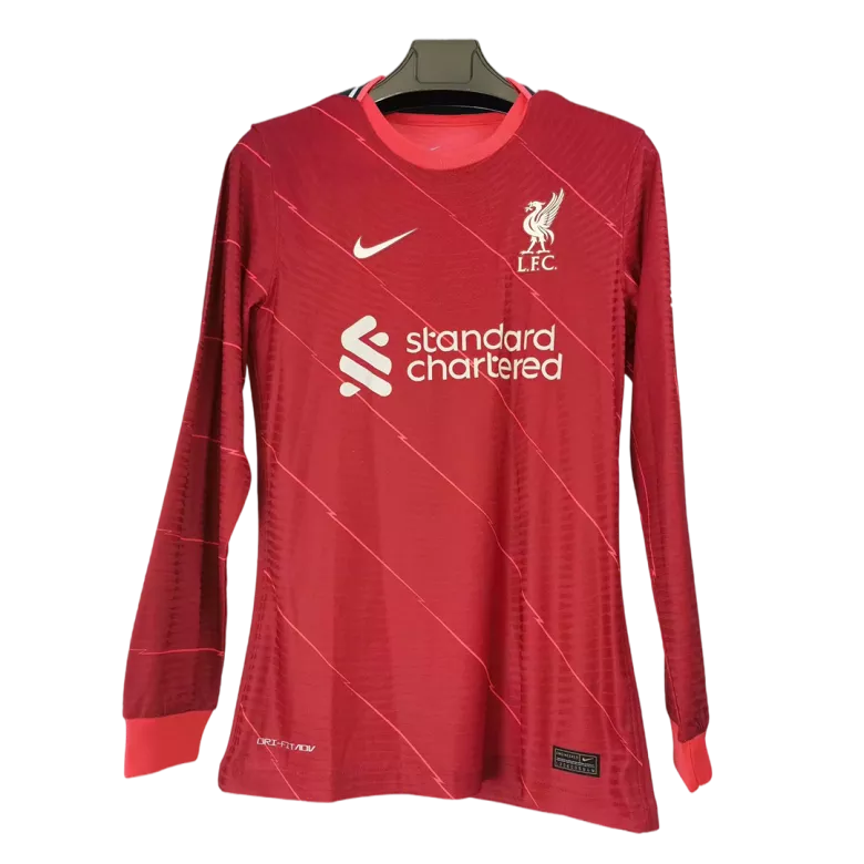Authentic Liverpool Home Long Sleeve Soccer Jersey 2021/22 - vstockx