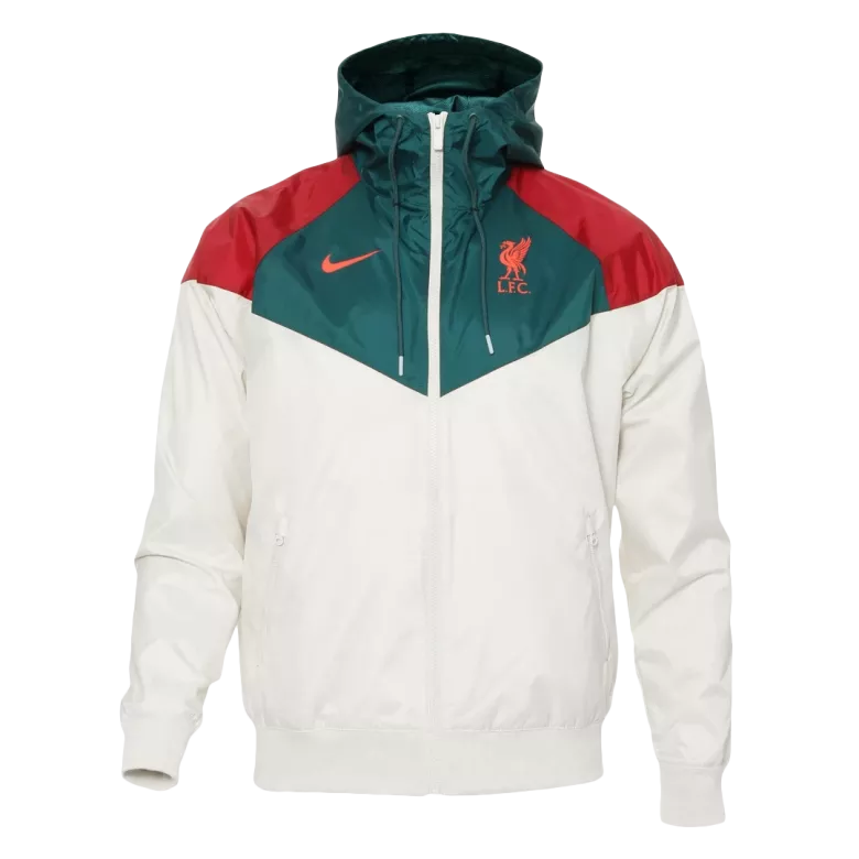 Liverpool Hoodie Windbreaker Jacket 2021/22 - Cream&Green - vstockx