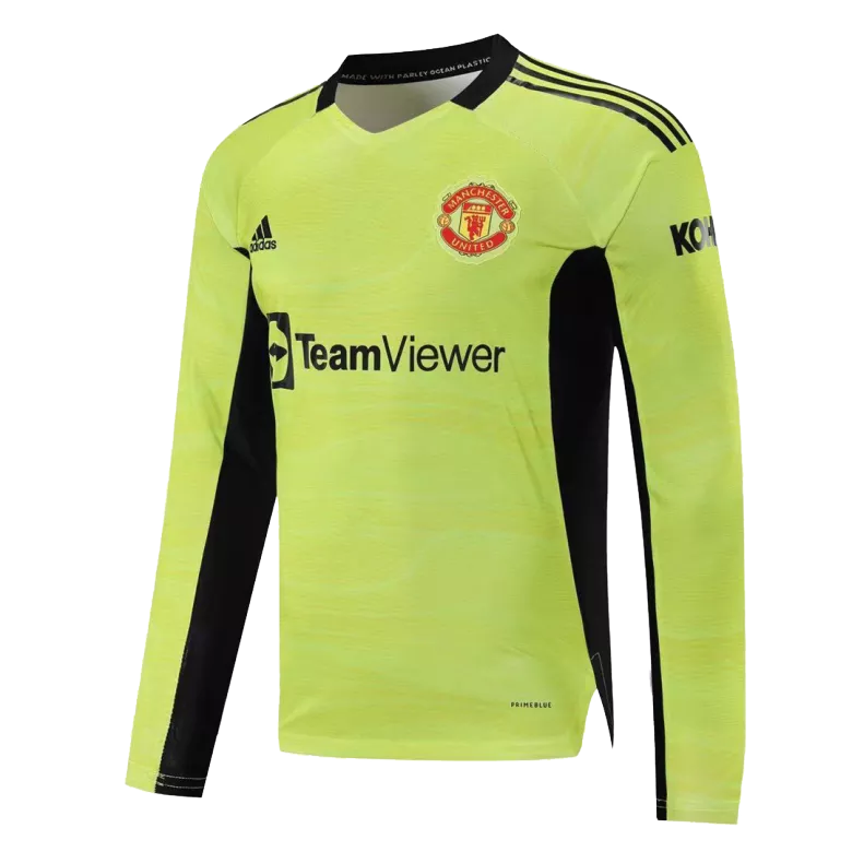 Manchester United Goalkeeper Long Sleeve Soccer Jersey 2021/22 - vstockx