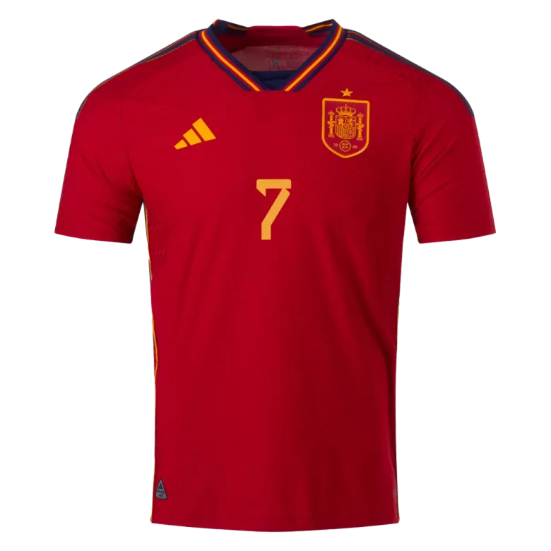MORATA #7 Spain Home Authentic Jersey World Cup 2022 - vstockx