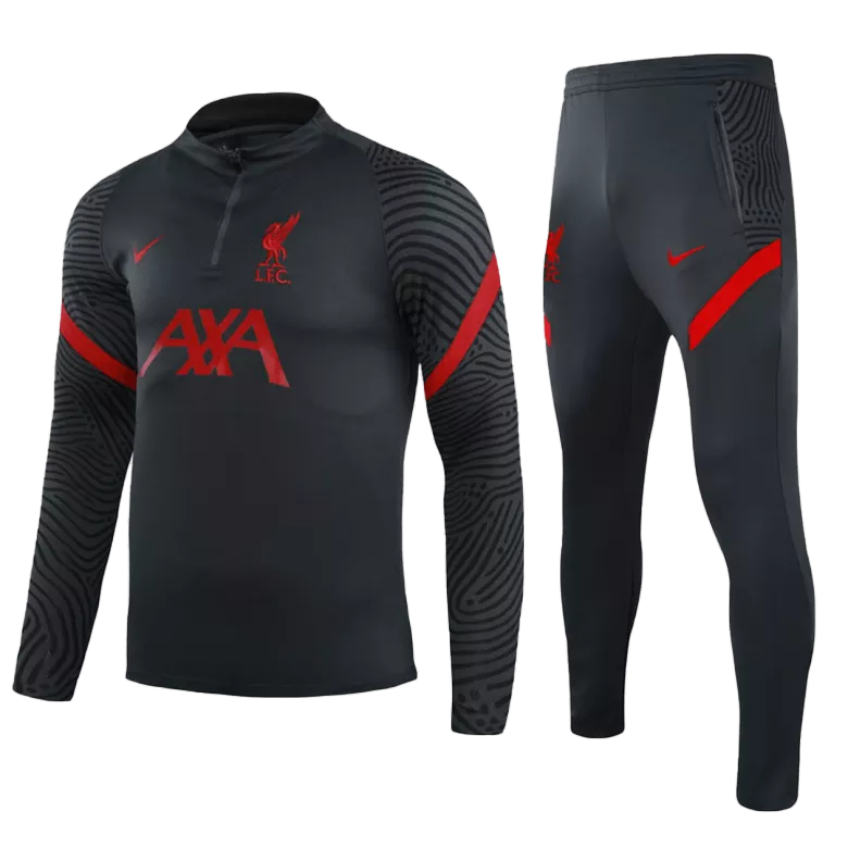 Liverpool 1/4 Zip Tracksuit 2020/21 Black - vstockx