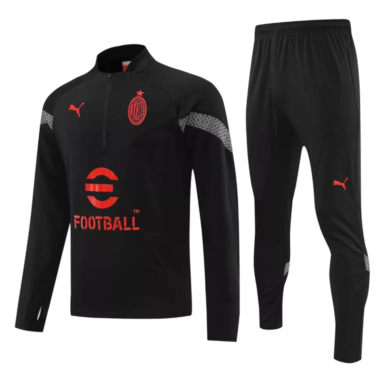 AC Milan 1/4 Zip Tracksuit 2022/23 Black - vstockx