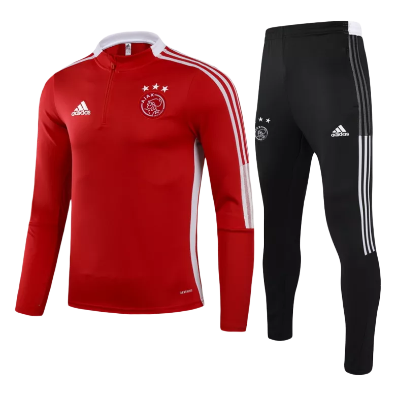 Ajax 1/4 Zip Tracksuit 2021/22 Kids Red - vstockx