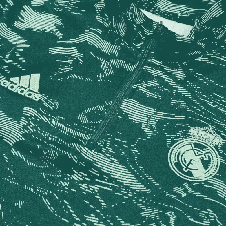 Real Madrid 1/4 Zip Tracksuit 2022/23 Green - vstockx