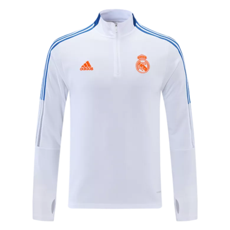 Real Madrid 1/4 Zip Tracksuit 2021/22 White - vstockx