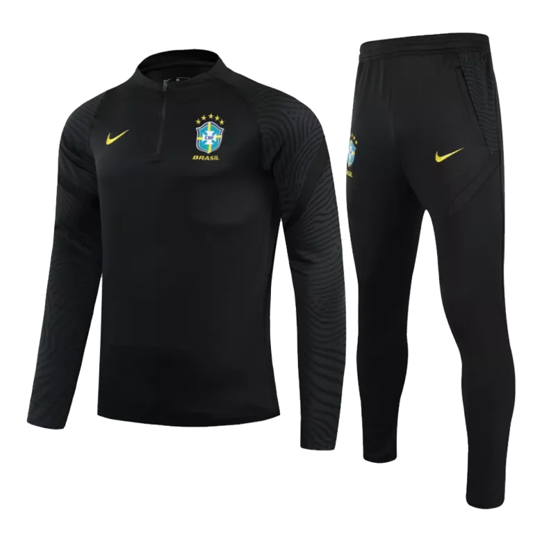 Brazil 1/4 Zip Tracksuit 2021/22 Kids Black - vstockx
