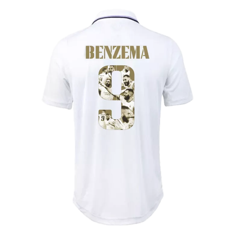 BENZEMA #9 Ballon d'Or Real Madrid Home Authentic Jersey 2022 - vstockx