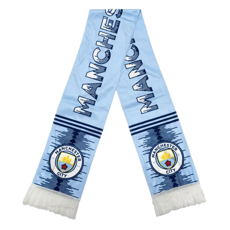 Manchester City Soccer Scarf Blue - vstockx