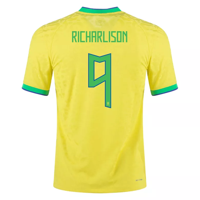RICHARLISON #9 Brazil Home Authentic Jersey 2022 - vstockx