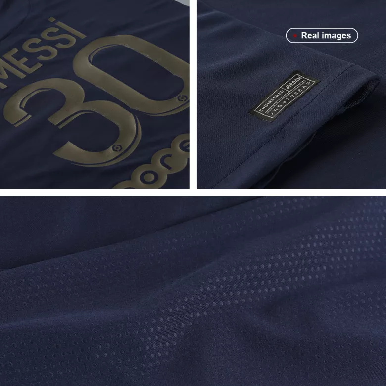 Messi #30 PSG Home Jersey 2021/22 By Jordan Ballon d'Or Special Gold Font - vstockx