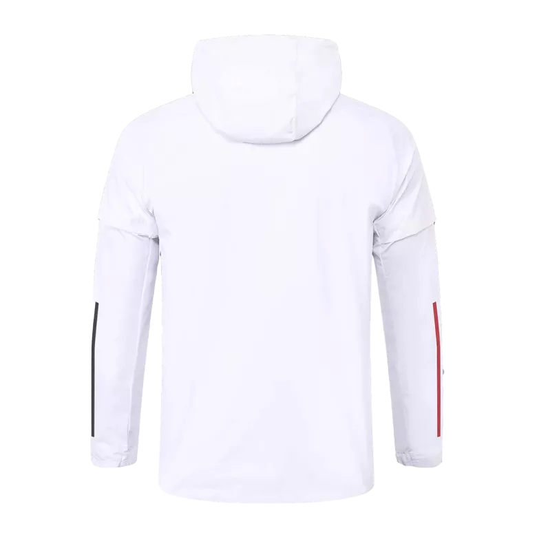 Real Madrid Hoodie Windbreaker Jacket 2020/21 - White&Pink - vstockx