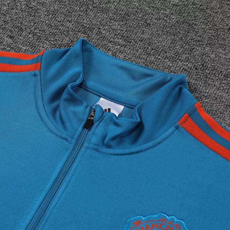 Manchester United 1/4 Zip Tracksuit 2022/23 Blue - vstockx