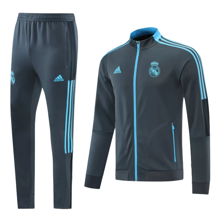 Real Madrid Jacket Tracksuit 2021/22 Gray - vstockx