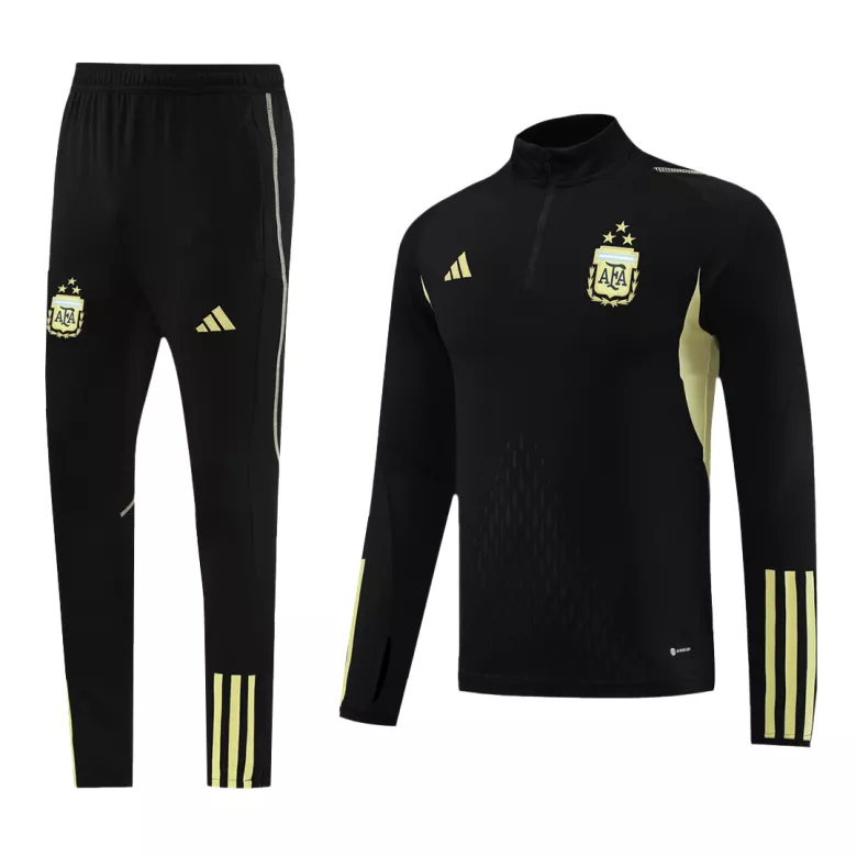 Argentina 1/4 Zip Tracksuit 2023/24 Black - vstockx