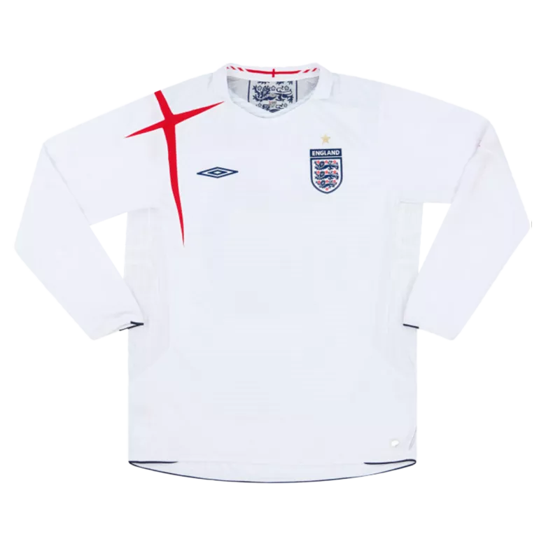 Vintage Soccer Jersey England Home Long Sleeve 2006 - vstockx