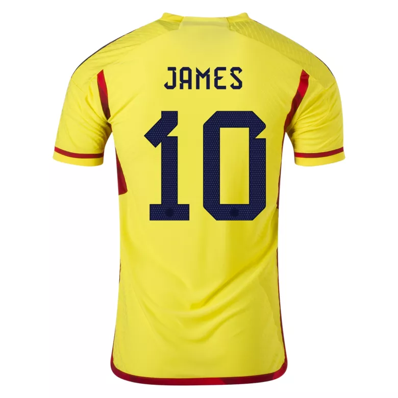 JAMES #10 Colombia Home Authentic Jersey 2022 - vstockx