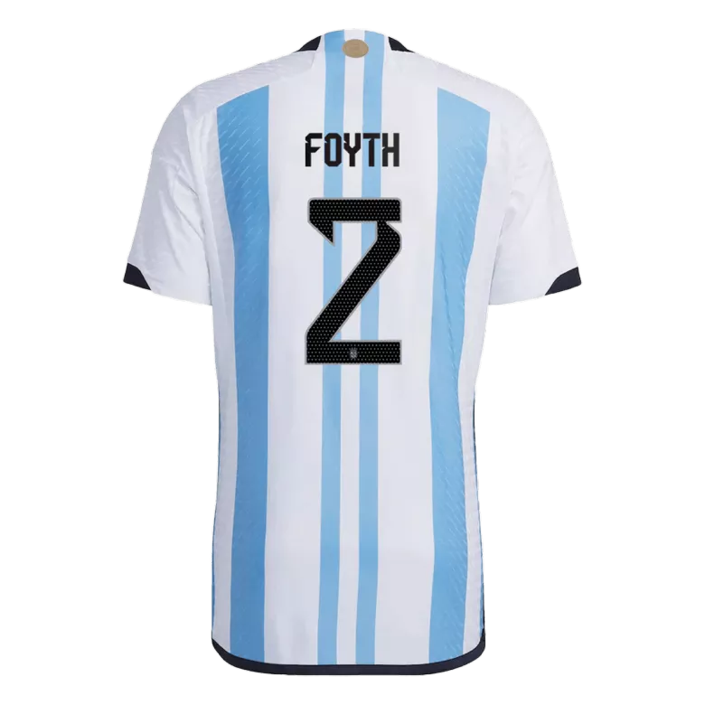 New FOYTH #2 Argentina Three Stars Home World Cup 2022 Champion Authentic Jersey - vstockx