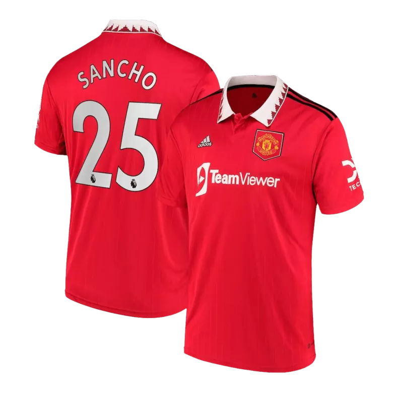 SANCHO #25 Manchester United Home Jersey 2022/23 - vstockx