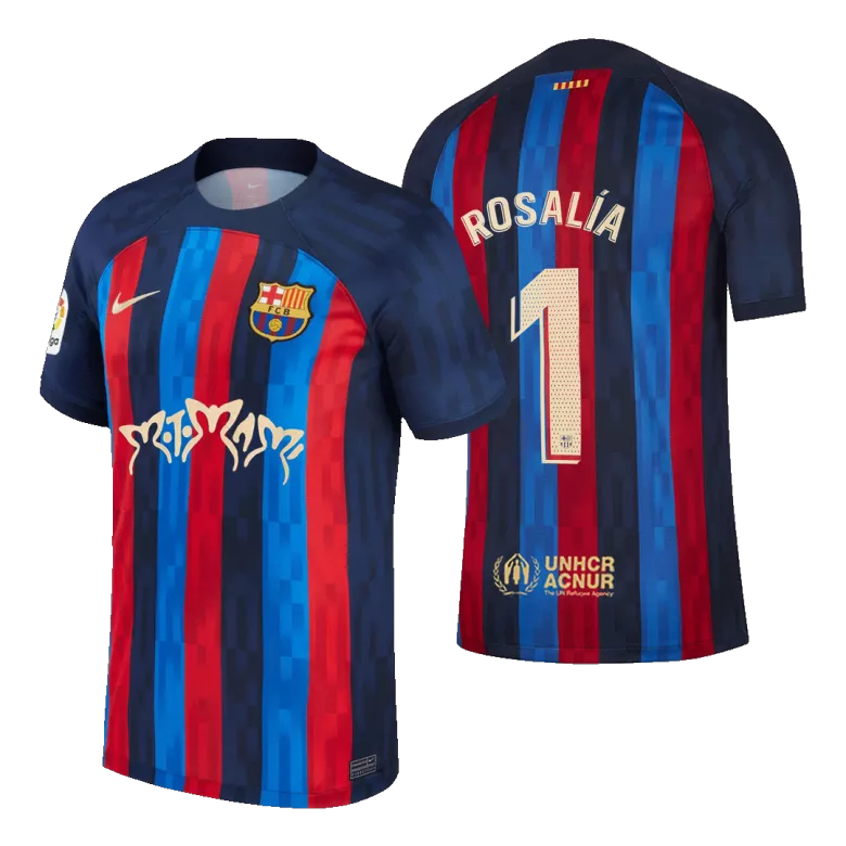 ROSAL��A #1 Barcelona Motomami Limited Edition Jersey 2022/23 - vstockx