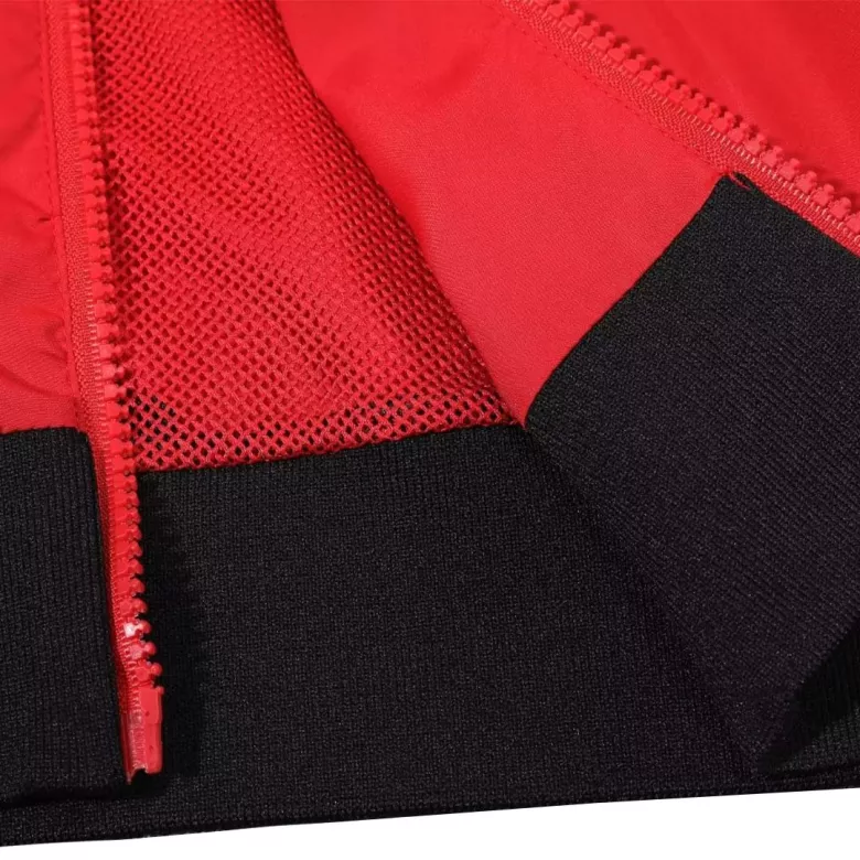 AC Milan Hoodie Windbreaker Jacket 2023/24 - Black&Red - vstockx