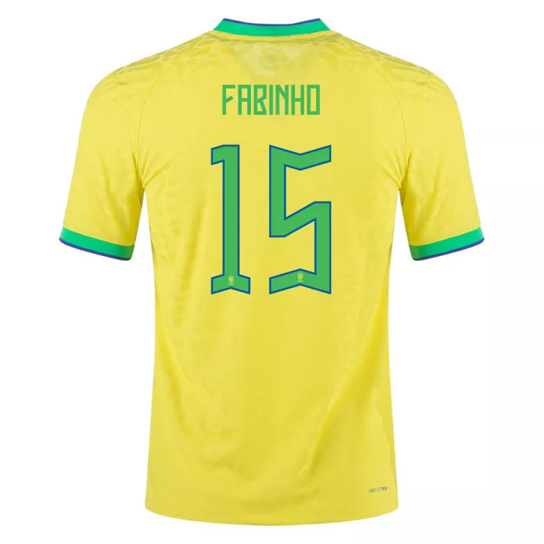 FABINHO #15 Brazil Home Authentic Jersey 2022 - vstockx