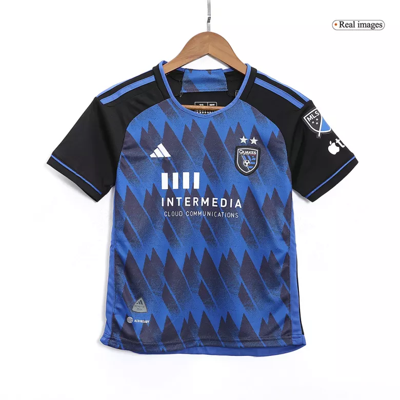 San Jose Earthquakes Home Kids Jerseys Kit 2023 - vstockx