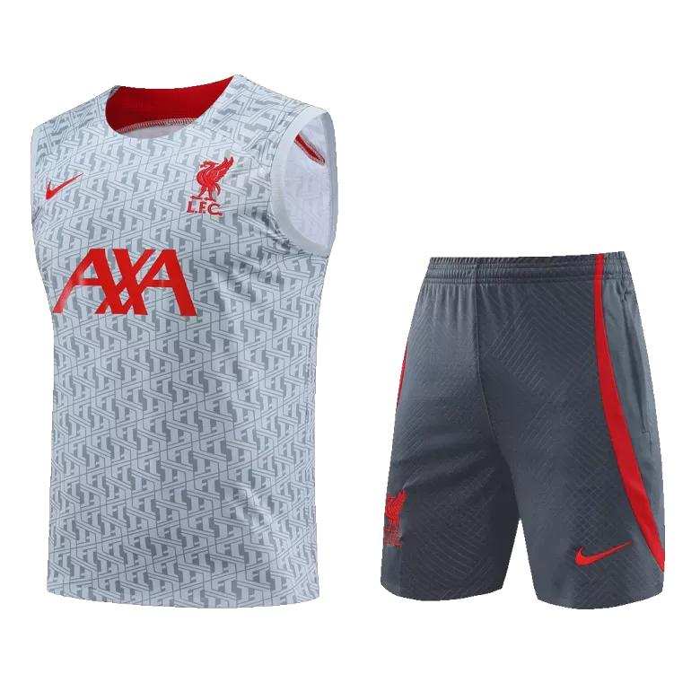 Liverpool Jerseys Sleeveless Training Kit 2023/24 Gray - vstockx
