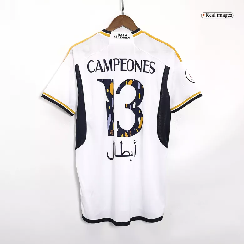 CAMPEONES #13 Real Madrid Campeones Supercopa Home Soccer Jersey 2023/24 - vstockx