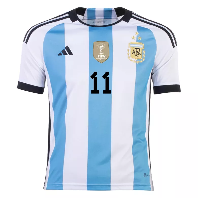 New DI MARIA #11 Argentina Three Stars Home 2022 Champion Jersey - vstockx