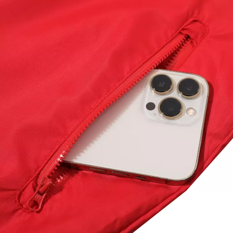 AC Milan Hoodie Windbreaker Jacket 2023/24 - Black&Red - vstockx