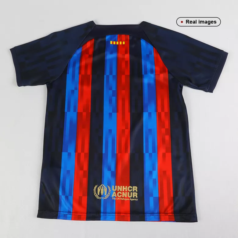 Barcelona Home Kids Soccer Jerseys Full Kit 2022/23 - vstockx