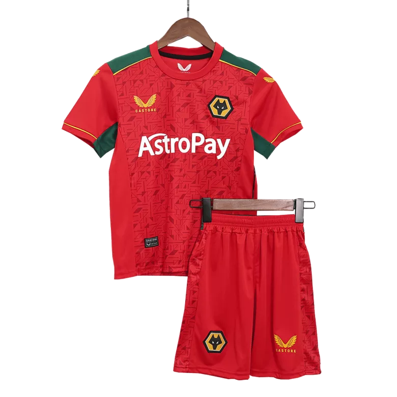 Wolverhampton Wanderers Away Kids Soccer Jerseys Kit 2023/24 - vstockx