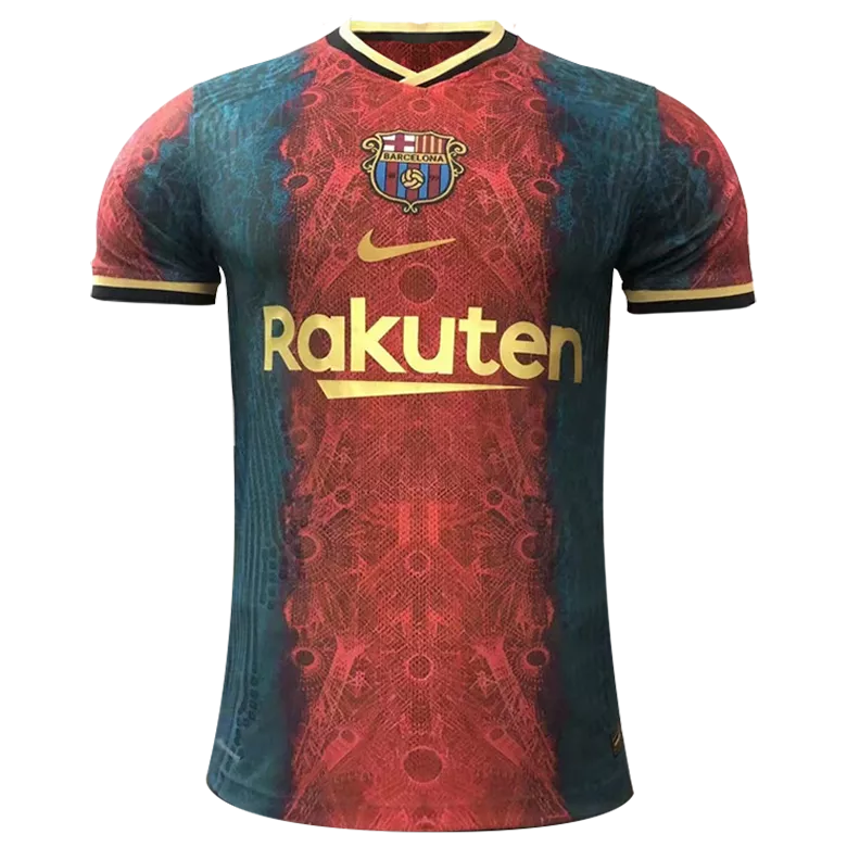 MESSI #10 Barcelona Pre-Match Soccer Jersey 2021/22 - vstockx