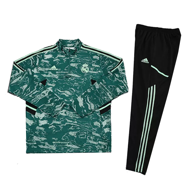 Real Madrid 1/4 Zip Tracksuit 2022/23 Green - vstockx