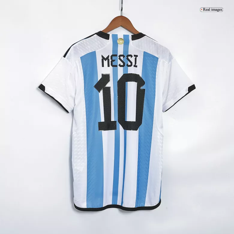 New MESSI #10 Argentina Home World Cup 2022 Champion Authentic Jersey - vstockx