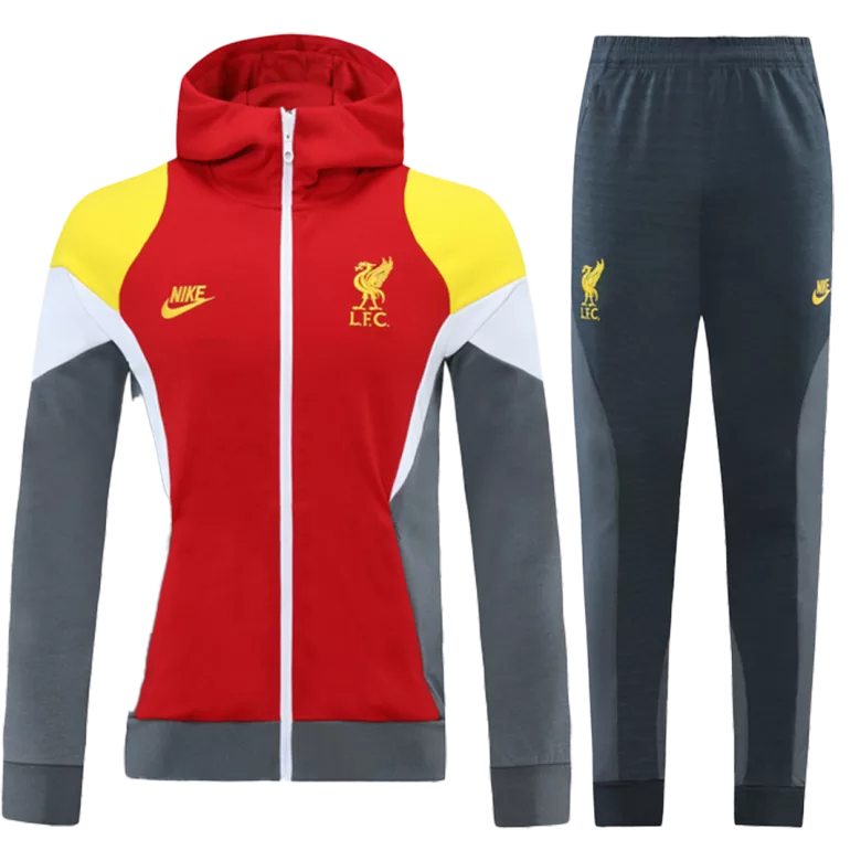 Liverpool Hoodie Tracksuit 2021/22 Red&Gray - vstockx