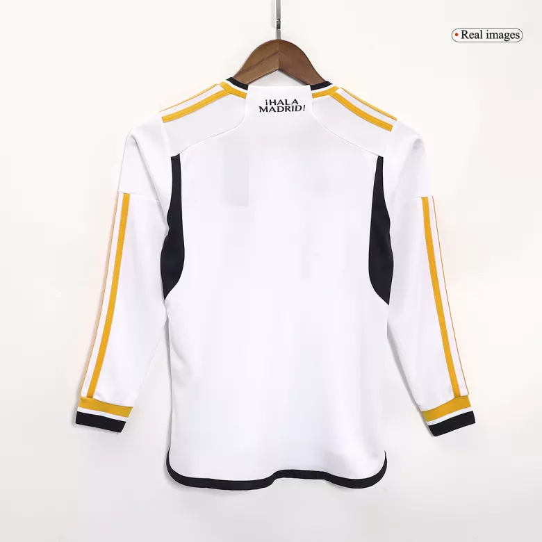 Real Madrid Home Long Sleeve Kids Soccer Jerseys Kit 2023/24 - vstockx