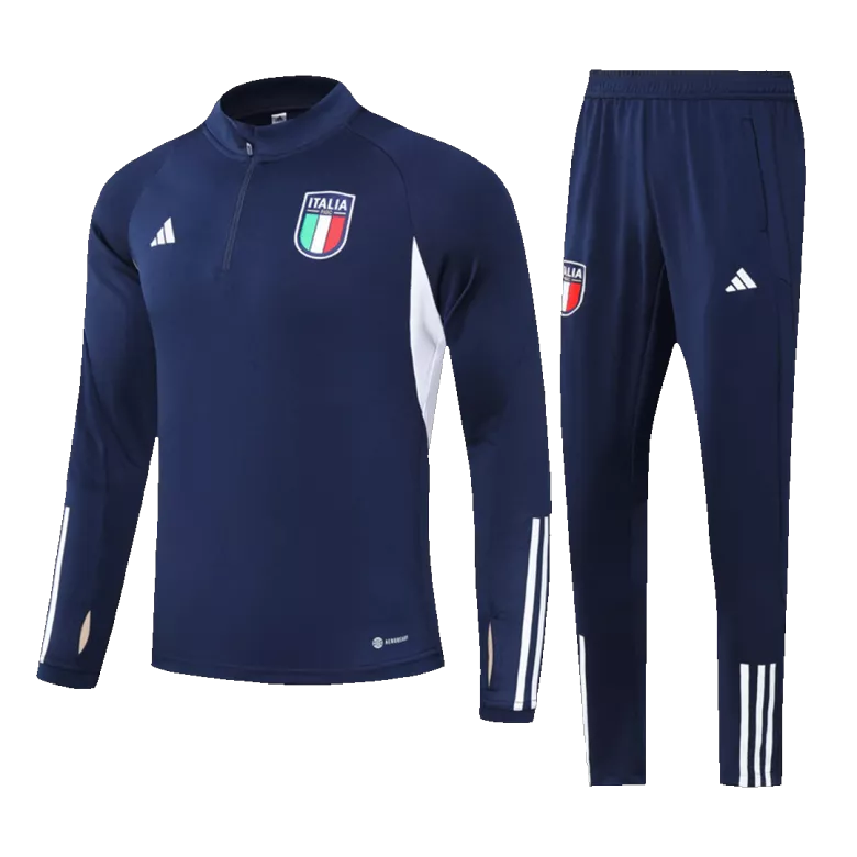 Italy 1/4 Zip Tracksuit 2023/24 Kids Navy - vstockx