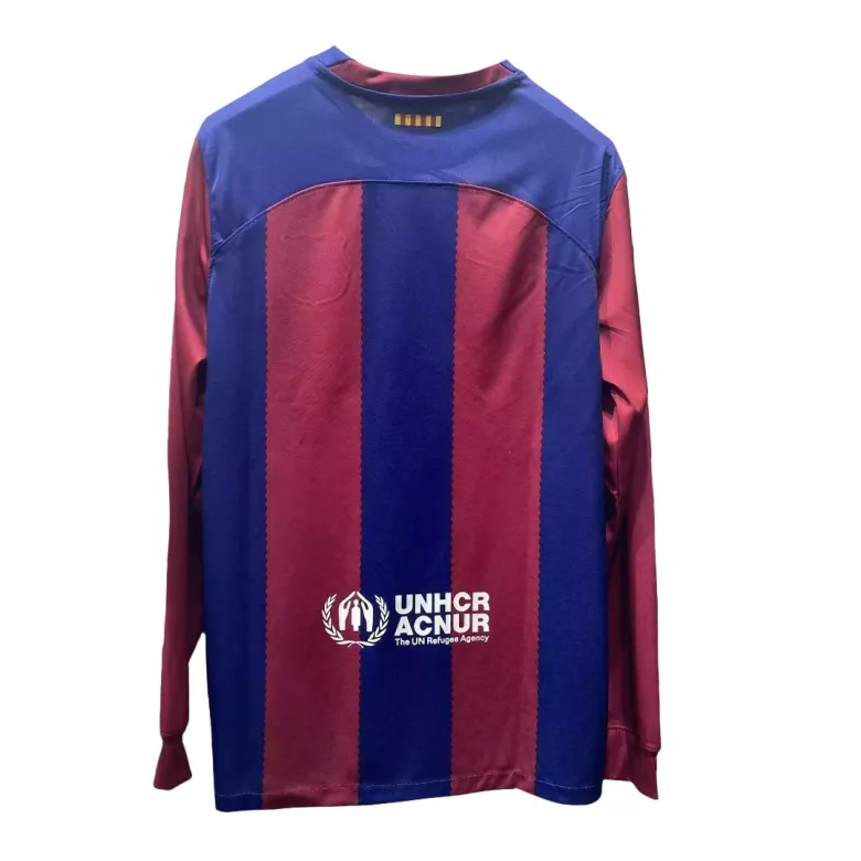 Barcelona Home Long Sleeve Soccer Jersey 2023/24 - vstockx