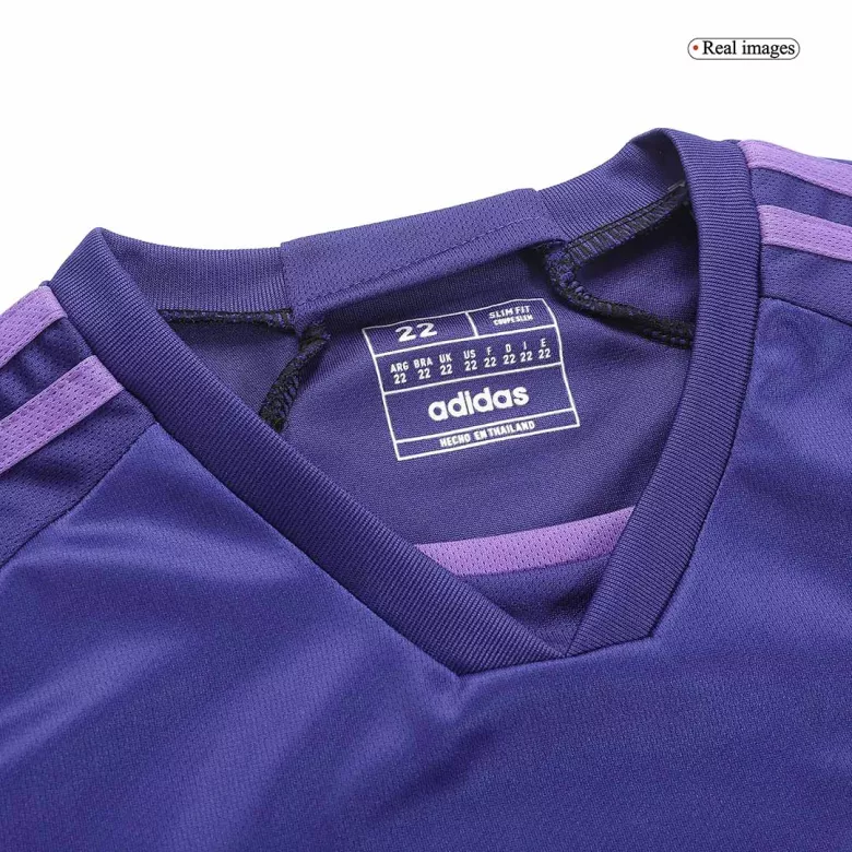 Argentina Away World Cup Kids Jerseys Kit 2022 - vstockx